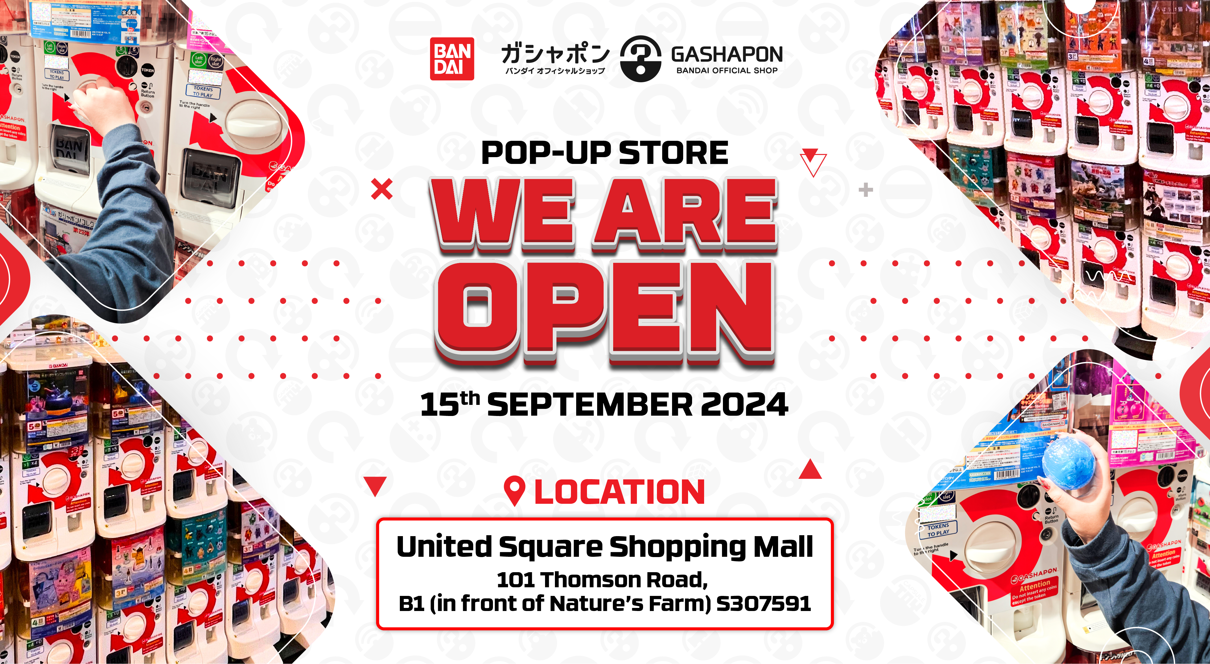 Gashapon Bandai Official Pop-up store at United Square Shopping Mall